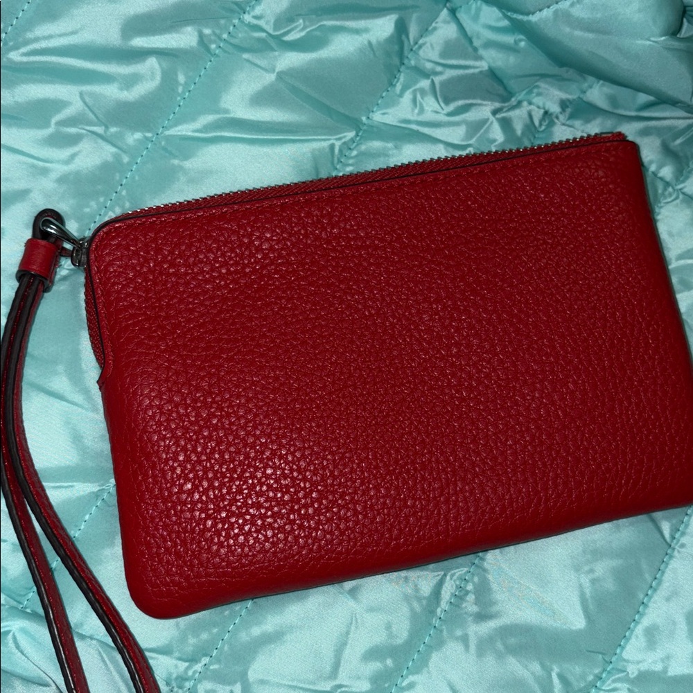 Coach Aries Red Leather Wristlet EUC HTF - Picture 12 of 13